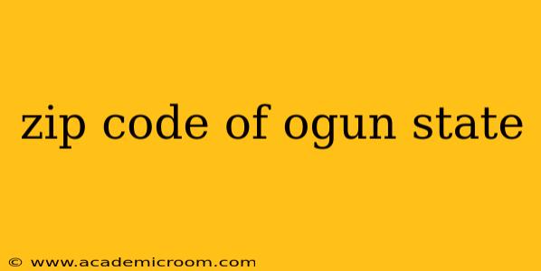 zip code of ogun state